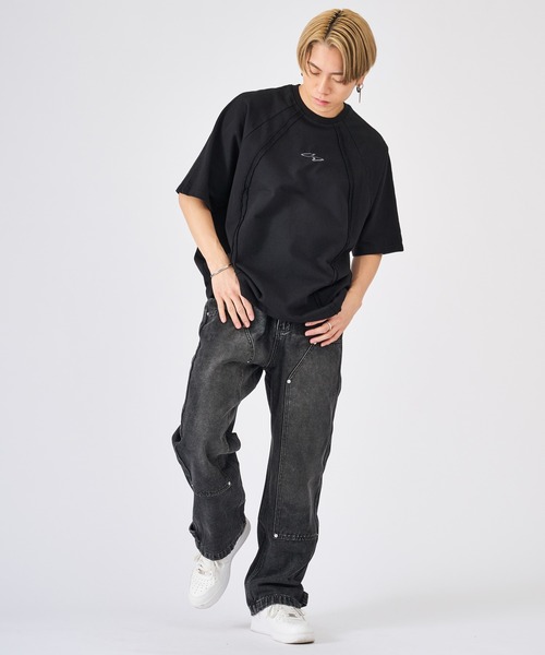 RE730(アールイーセブンサーティー)の「スポーツストリートのTシャツ(Tシャツ/カットソー・メンズ・ブラック/オフホワイト/ブラック×ホワイト・MEDIUM/LARGE)」の16枚目の写真
