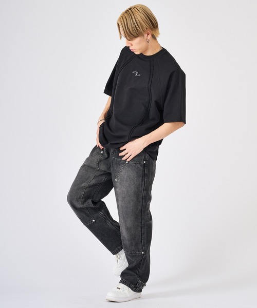 RE730(アールイーセブンサーティー)の「スポーツストリートのTシャツ(Tシャツ/カットソー・メンズ・ブラック/オフホワイト/ブラック×ホワイト・MEDIUM/LARGE)」の17枚目の写真