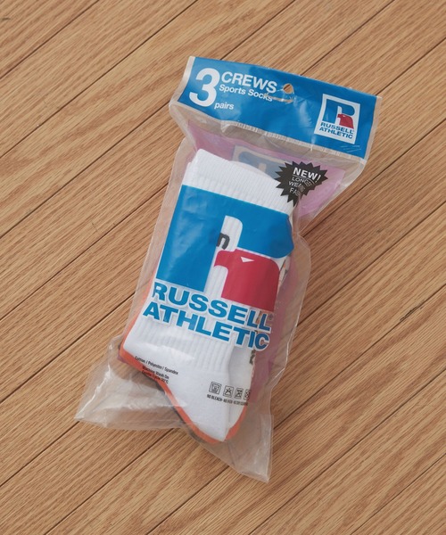 Russell Athletic(ラッセルアスレティック)の「【Unblend】 RUSSELL ATHLETIC / ラッセル アスレティック 別注 3足セット ロゴ刺繍 クルー丈 ソックス(ソックス/靴下・レディース・その他・FREE)」の2枚目の写真
