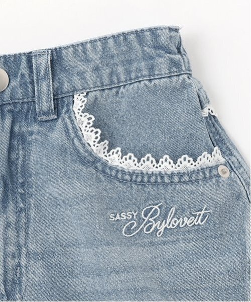 by LOVEiT（バイラビット）の「【Cuugal掲載】レース付きハーフパンツ（その他パンツ・キッズ・サックスブルー/ブルー・130cm/140cm/160cm/120cm/150cm）」の7枚目の写真