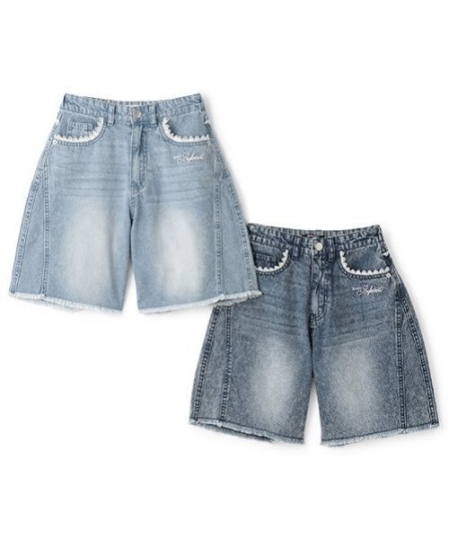 by LOVEiT（バイラビット）の「【Cuugal掲載】レース付きハーフパンツ（その他パンツ・キッズ・サックスブルー/ブルー・130cm/140cm/160cm/120cm/150cm）」の3枚目の写真