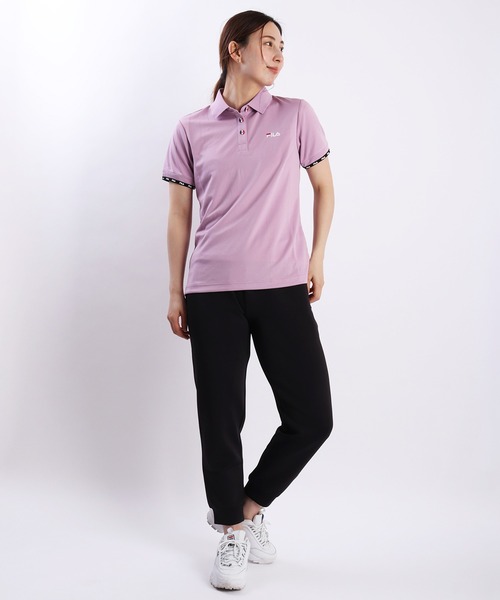FILA フィラ　フェラーリ オフシャル ポロシャツ　レディース ダークレッド FILA フィラ フェラーリ オフシャル ポロシャツ レディース