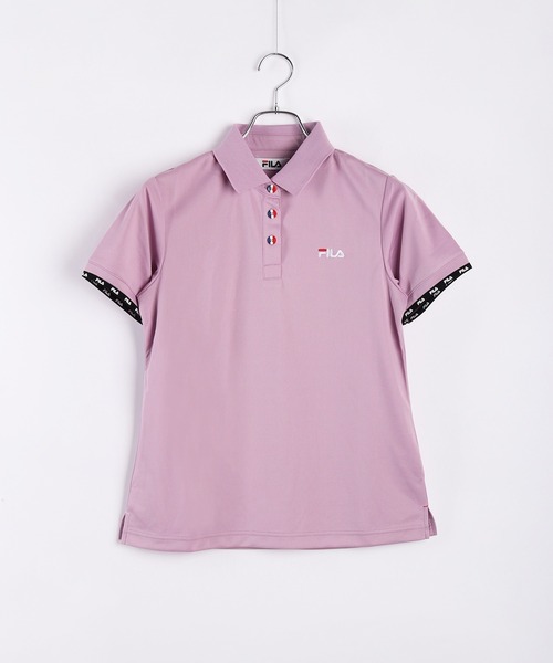 セール】FILA レディース ジャガードメッシュ 半袖ポロシャツ UV