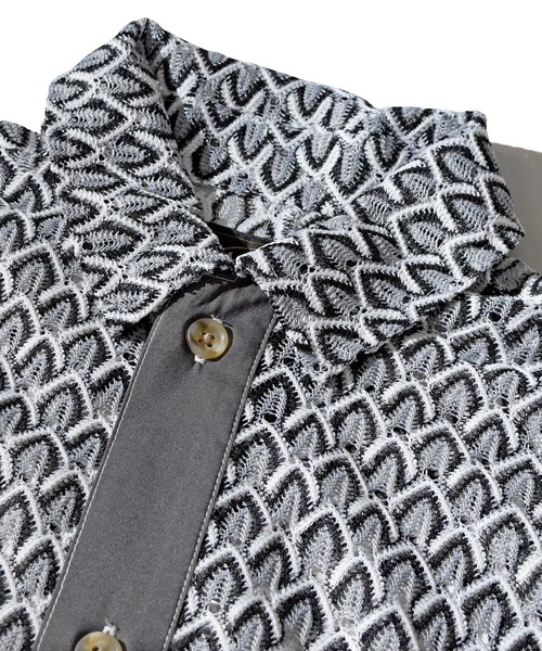 ALDIES（アールディーズ）の「Mesh Unevenness Shirts / メッシュアンイーブンネスシャツ（シャツ/ブラウス・メンズ・グリーン/レッド/グレー・MEDIUM/LARGE/SMALL）」の13枚目の写真