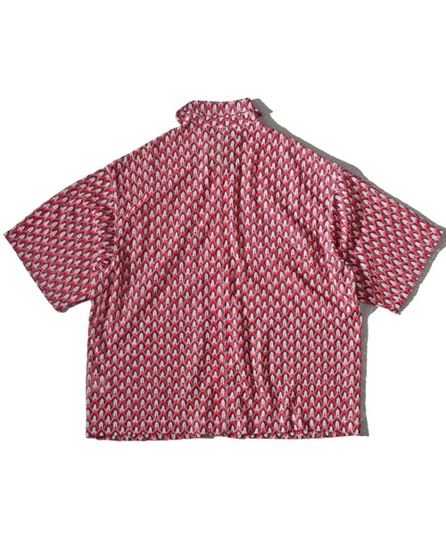 ALDIES（アールディーズ）の「Mesh Unevenness Shirts / メッシュアンイーブンネスシャツ（シャツ/ブラウス・メンズ・グリーン/レッド/グレー・MEDIUM/LARGE/SMALL）」の8枚目の写真