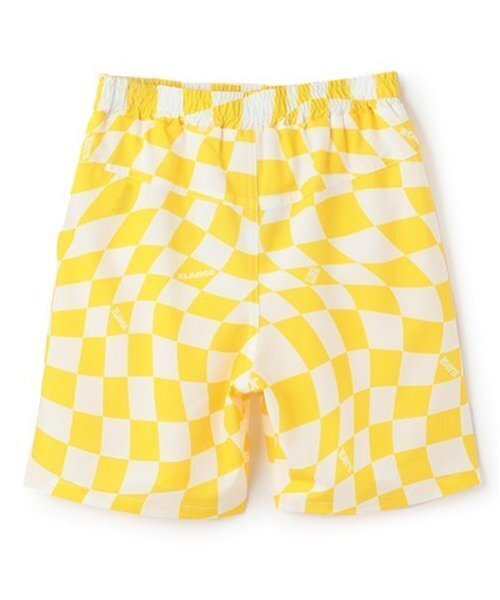 XLARGE KIDS（エクストララージキッズ）の「【SWIM】歪みチェッカートランクス水着（水着・キッズ・ブラック/イエロー・90cm/100cm/110cm/120cm/130cm/140cm）」の3枚目の写真