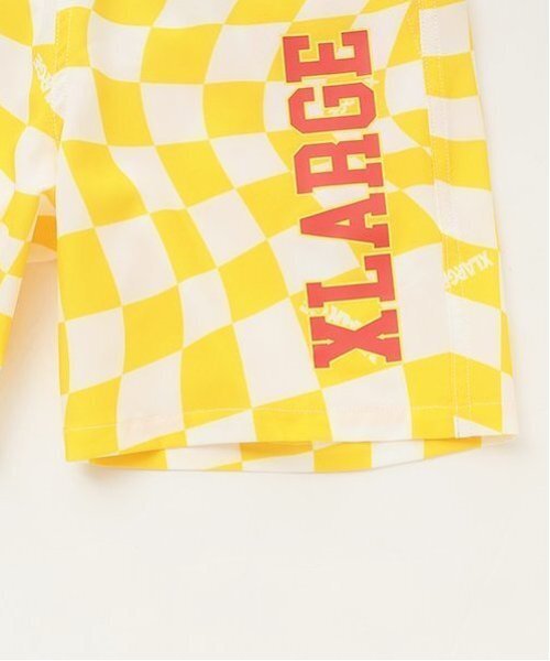 XLARGE KIDS（エクストララージキッズ）の「【SWIM】歪みチェッカートランクス水着（水着・キッズ・ブラック/イエロー・90cm/100cm/110cm/120cm/130cm/140cm）」の8枚目の写真
