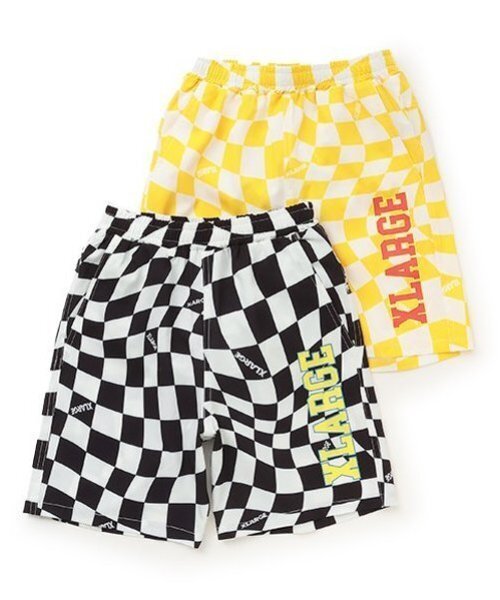 XLARGE KIDS（エクストララージキッズ）の「【SWIM】歪みチェッカートランクス水着（水着・キッズ・ブラック/イエロー・90cm/100cm/110cm/120cm/130cm/140cm）」の11枚目の写真