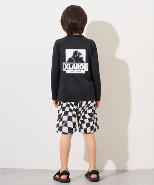 XLARGE KIDS（エクストララージキッズ）の「【SWIM】歪みチェッカートランクス水着（水着・キッズ・ブラック/イエロー・90cm/100cm/110cm/120cm/130cm/140cm）」の16枚目の写真