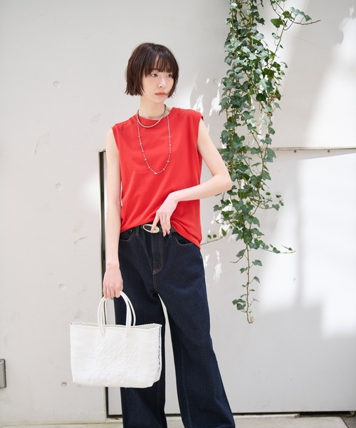 Moon Bird（ムーンバード）の「【MOON BIRD/ムーンバード】手編みのメルカドバッグ/TANPIN/横長/手編み（かごバッグ・レディース・ライトブラウン/ブラック系その他/シルバー/ブルー系その他/ストライプ/ホワイト/ブラック系その他2/ブラック系その他3・フリー）」の9枚目の写真