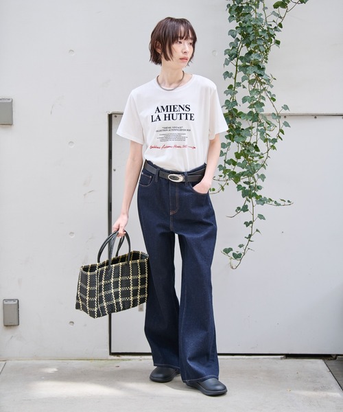 Moon Bird（ムーンバード）の「【MOON BIRD/ムーンバード】手編みのメルカドバッグ/TANPIN/横長/手編み（かごバッグ・レディース・ライトブラウン/ブラック系その他/シルバー/ブルー系その他/ストライプ/ホワイト/ブラック系その他2/ブラック系その他3・フリー）」の12枚目の写真