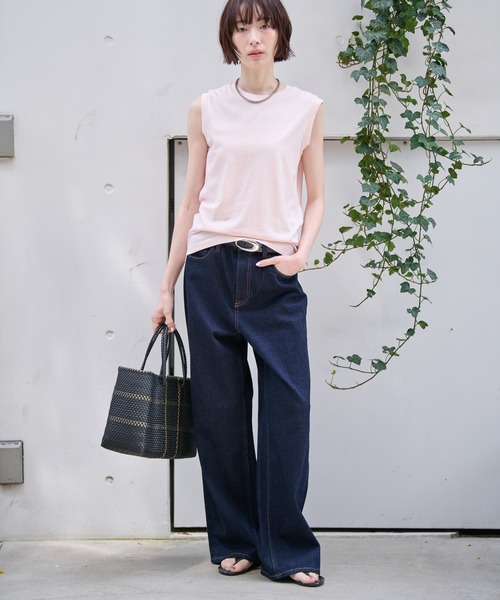 Moon Bird（ムーンバード）の「【MOON BIRD/ムーンバード】手編みのメルカドバッグ/TANPIN/横長/手編み（かごバッグ・レディース・ライトブラウン/ブラック系その他/シルバー/ブルー系その他/ストライプ/ホワイト/ブラック系その他2/ブラック系その他3・フリー）」の21枚目の写真