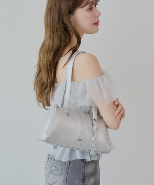 チルハ セール】アシメハンドルロングスリーブボストンバッグ（ボストン