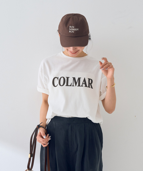 EMMA　ROUGE VIF（エマルージュヴィフ）の「【一部店舗限定】ロゴTシャツ COLMAR（Tシャツ/カットソー・レディース・ネイビー/ブラウン・フリー）」の4枚目の写真