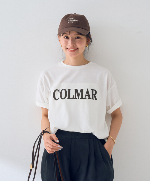 EMMA　ROUGE VIF（エマルージュヴィフ）の「【一部店舗限定】ロゴTシャツ COLMAR（Tシャツ/カットソー・レディース・ネイビー/ブラウン・フリー）」の5枚目の写真
