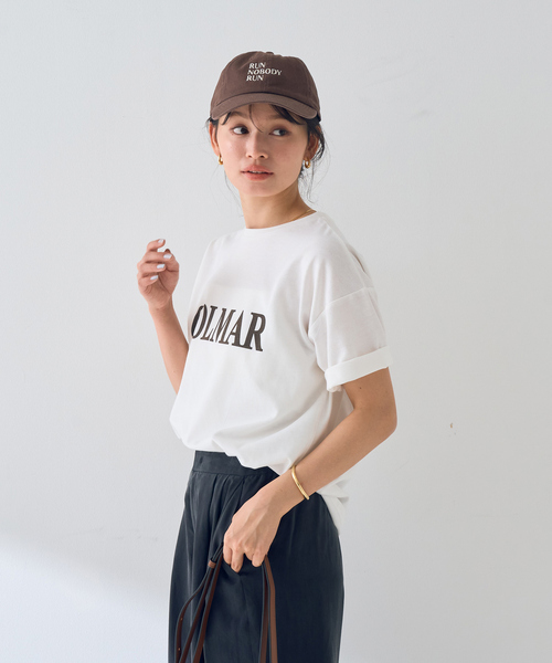 EMMA　ROUGE VIF（エマルージュヴィフ）の「【一部店舗限定】ロゴTシャツ COLMAR（Tシャツ/カットソー・レディース・ネイビー/ブラウン・フリー）」の6枚目の写真