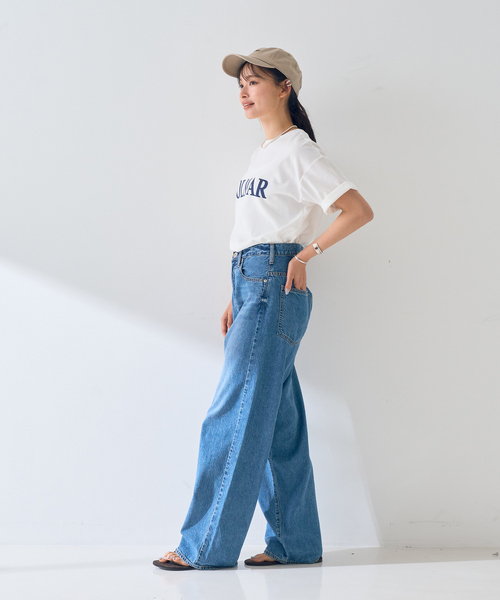 EMMA　ROUGE VIF（エマルージュヴィフ）の「【一部店舗限定】ロゴTシャツ COLMAR（Tシャツ/カットソー・レディース・ネイビー/ブラウン・フリー）」の21枚目の写真