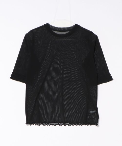 H.A.K(ハク)の「パワーチュール袖フリル半袖カットソー(Tシャツ/カットソー・レディース・ブラック・FREE)」の1枚目の写真
