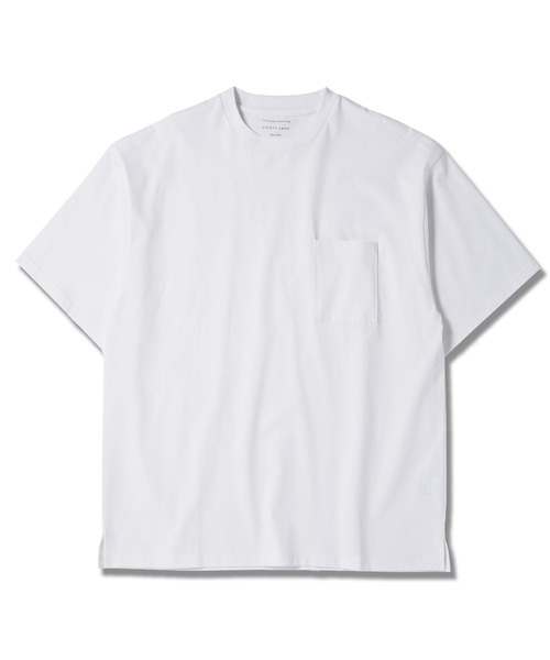 jiggys shop(ジギーズショップ)の「接触冷感 UVカット 吸汗速乾 プレーティング 胸ポケット付き ルーズ半袖Tシャツ カットソー(Tシャツ/カットソー・メンズ・ブラック/ホワイト/ベージュ系その他/スミクロ・X-LARGE/MEDIUM/LARGE)」の9枚目の写真