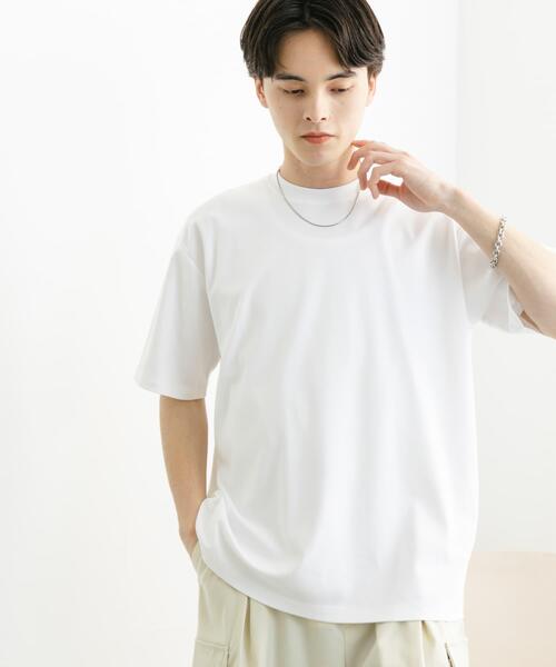 SENSE OF PLACE by URBAN RESEARCH（センスオブプレイスバイアーバンリサーチ）の「コットンスムースショートスリーブTシャツ（Tシャツ/カットソー・メンズ・ブラック/ブルー/ベージュ/ホワイト・MEDIUM/LARGE）」の5枚目の写真