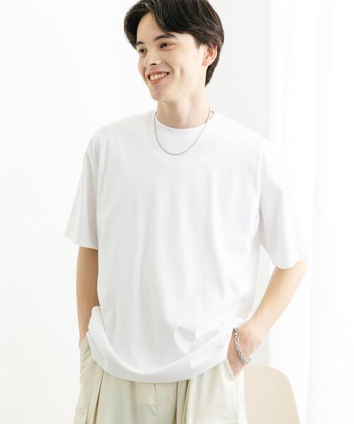 SENSE OF PLACE by URBAN RESEARCH（センスオブプレイスバイアーバンリサーチ）の「コットンスムースショートスリーブTシャツ（Tシャツ/カットソー・メンズ・ブラック/ブルー/ベージュ/ホワイト・MEDIUM/LARGE）」の7枚目の写真