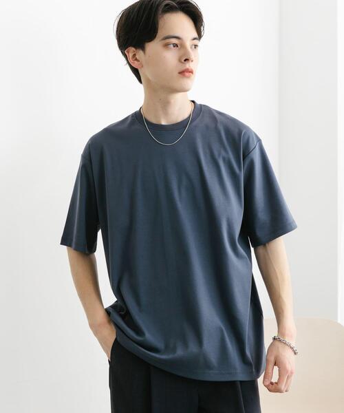 SENSE OF PLACE by URBAN RESEARCH（センスオブプレイスバイアーバンリサーチ）の「コットンスムースショートスリーブTシャツ（Tシャツ/カットソー・メンズ・ブラック/ブルー/ベージュ/ホワイト・MEDIUM/LARGE）」の12枚目の写真