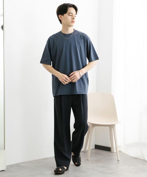 SENSE OF PLACE by URBAN RESEARCH（センスオブプレイスバイアーバンリサーチ）の「コットンスムースショートスリーブTシャツ（Tシャツ/カットソー・メンズ・ブラック/ブルー/ベージュ/ホワイト・MEDIUM/LARGE）」の15枚目の写真