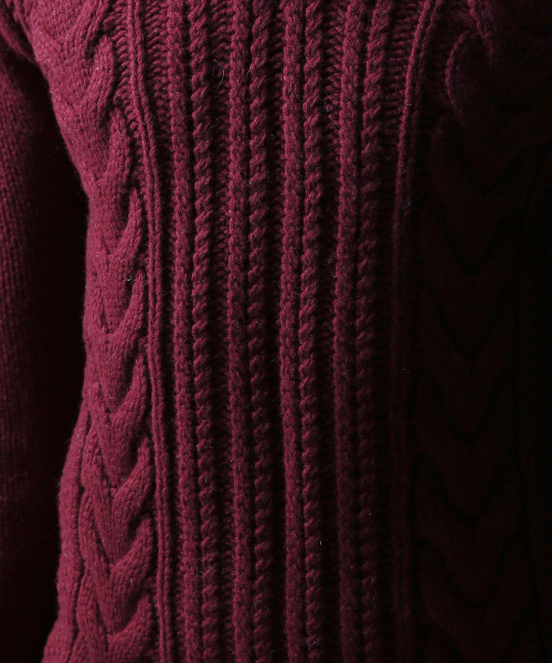 5351 POUR LES HOMMES（ゴーサンゴーイチプールオム）の「ラムウールVネックニット（ニット/セーター・メンズ・グレー/ブラック/ホワイト/ボルドー/ブラック×ホワイト・1/2/3）」の9枚目の写真