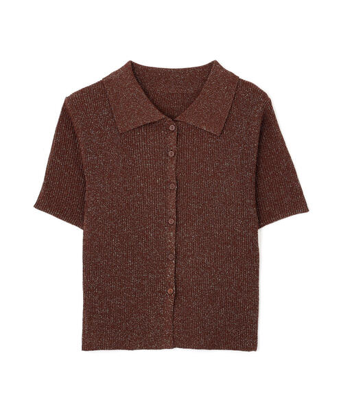 FREE'S MART（フリーズマート）の「衿付きラメニットカーディガン（ニット/セーター・レディース・ホワイト/ブルー/グレー/ブラウン・FREE）」の9枚目の写真