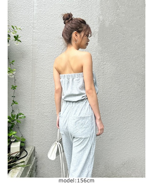 EGOIST（エゴイスト）の「ポケットロゴパイルベアオールインワン（つなぎ/オールインワン・レディース・グレー/ブラック・FREE）」の9枚目の写真