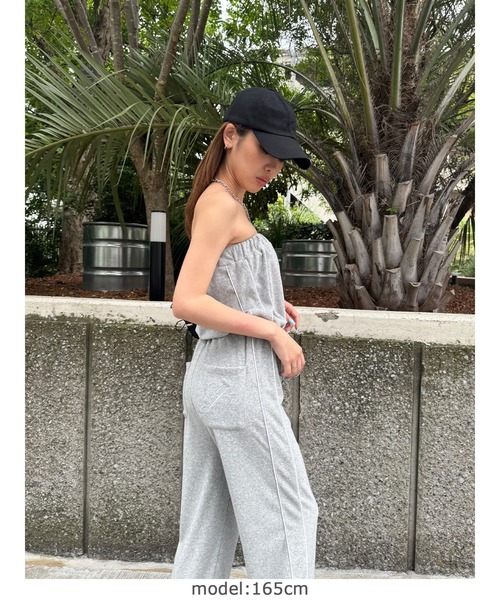 EGOIST（エゴイスト）の「ポケットロゴパイルベアオールインワン（つなぎ/オールインワン・レディース・グレー/ブラック・FREE）」の13枚目の写真