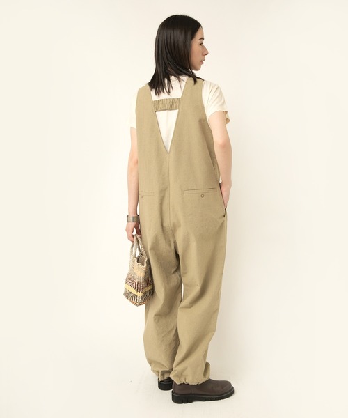 RNA-N（アールエヌエーエヌ）の「M2486 綿ヘンプヘムギャザープルオーバー（Tシャツ/カットソー・レディース・キャメル/ブラック/オフホワイト・FREE）」の7枚目の写真