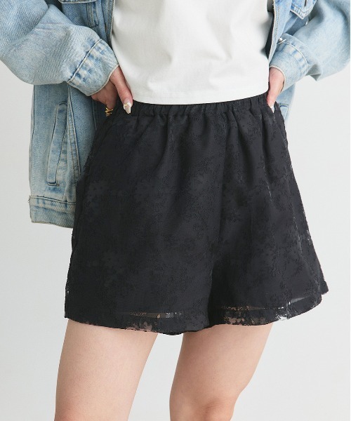 セール】シアーレース ショートパンツ（その他パンツ）｜ad thie