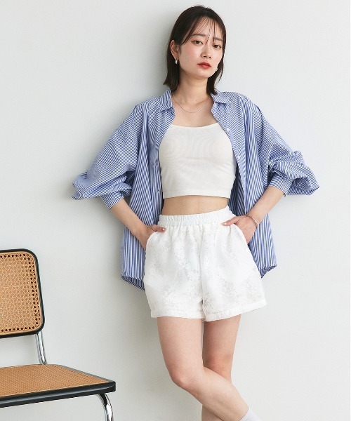 ad thie（アドティエ）の「シアーレース ショートパンツ（その他パンツ・レディース・オフホワイト/ブラック・FREE）」の22枚目の写真