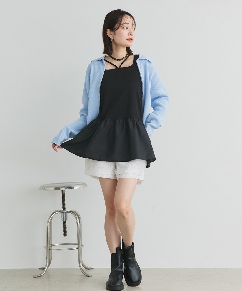 ad thie（アドティエ）の「シアーレース ショートパンツ（その他パンツ・レディース・オフホワイト/ブラック・FREE）」の13枚目の写真