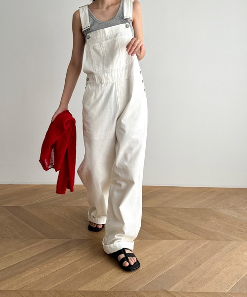 CANAL JEAN(キャナルジーン)の「El mar コットンオーバーオール(つなぎ/オールインワン・レディース・ホワイト・ONE SIZE)」の7枚目の写真