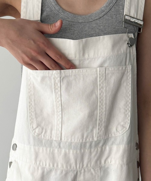 CANAL JEAN(キャナルジーン)の「El mar コットンオーバーオール(つなぎ/オールインワン・レディース・ホワイト・ONE SIZE)」の2枚目の写真