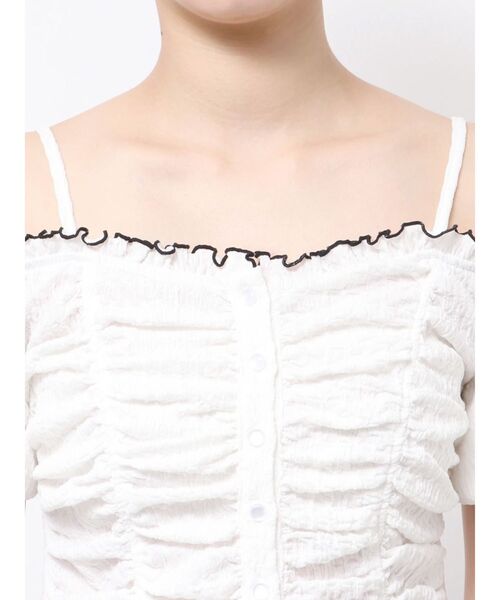 tシャツ ドロストギャザーコンパクトカットソー レディース SLY（スライ）の「DROST GATHER COMPACT TOPS ドロスト ギャザー