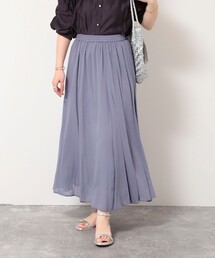 MICO COULIER | 麻調シアーパネルフレアスカート(スカート)