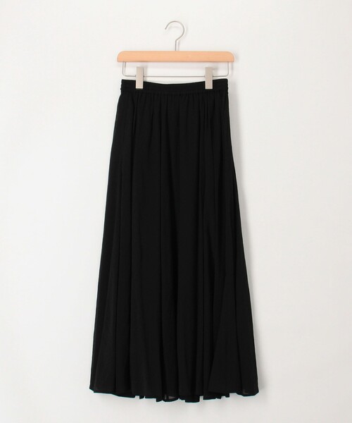 MICO COULIER（ミコクリエ）の「麻調シアーパネルフレアスカート（スカート・レディース・パープル/カーキ/ブラック・38/36）」の5枚目の写真