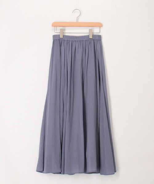 MICO COULIER（ミコクリエ）の「麻調シアーパネルフレアスカート（スカート・レディース・パープル/カーキ/ブラック・38/36）」の11枚目の写真