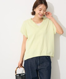 CRAFT STANDARD BOUTIQUE（クラフトスタンダードブティック）の「バックギャザーVネックニットベスト◆（ベスト）」