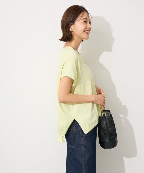 CRAFT STANDARD BOUTIQUE（クラフトスタンダードブティック）の「バックギャザーVネックニットベスト◆（ベスト・レディース・ブラック/ホワイト/ライトイエロー・FREE）」の21枚目の写真