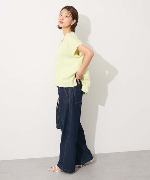 CRAFT STANDARD BOUTIQUE（クラフトスタンダードブティック）の「バックギャザーVネックニットベスト◆（ベスト・レディース・ブラック/ホワイト/ライトイエロー・FREE）」の18枚目の写真