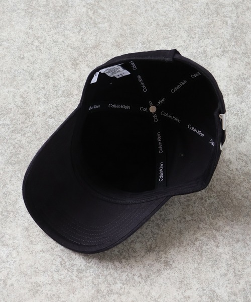 追跡便【 】ツイルCKモノグラム刺繍キャップ 黒 セール】【Calvin Klein/カルバンクライン】Twill Embroidered