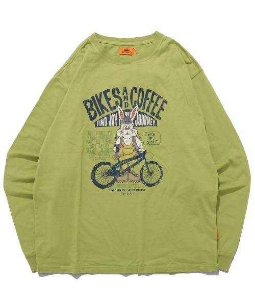 KRIFF MAYER（クリフメイヤー）の「【コットン100%ボディ】クリフラビットロンT(自転車)（Tシャツ/カットソー・メンズ・グレー/オフホワイト/ライトグリーン/ブラック・LARGE/MEDIUM/X-LARGE）」の6枚目の写真