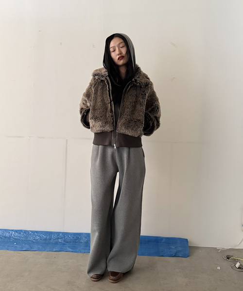 Oriens JOURNAL STANDARD（オリエンス ジャーナルスタンダード）の「ニットスウェットパンツ（その他パンツ・レディース・ネイビー/ホワイト/グレー・FREE）」の17枚目の写真