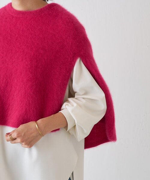 ファーニットポンチョ（ニット/セーター）｜BEARDSLEY（ビアズリー）の