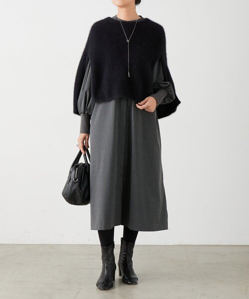 ファーニットポンチョ（ニット/セーター）｜BEARDSLEY（ビアズリー）の