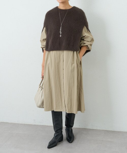 BEARDSLEY(ビアズリー) ファーニットポンチョ ファーニットポンチョ（ニット/セーター）｜BEARDSLEY